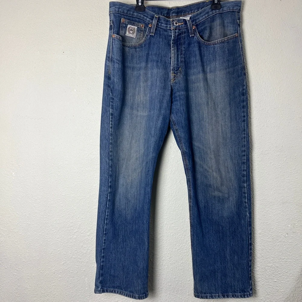CINCH MEN'S WHITE LABEL DARK WASH RELAXED FIT STRAIGHT LEG JEAN